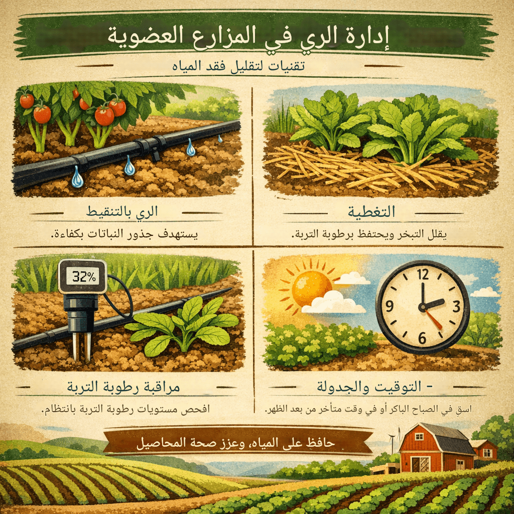إدارة الري تقنيات تقليل الفاقد المائي
