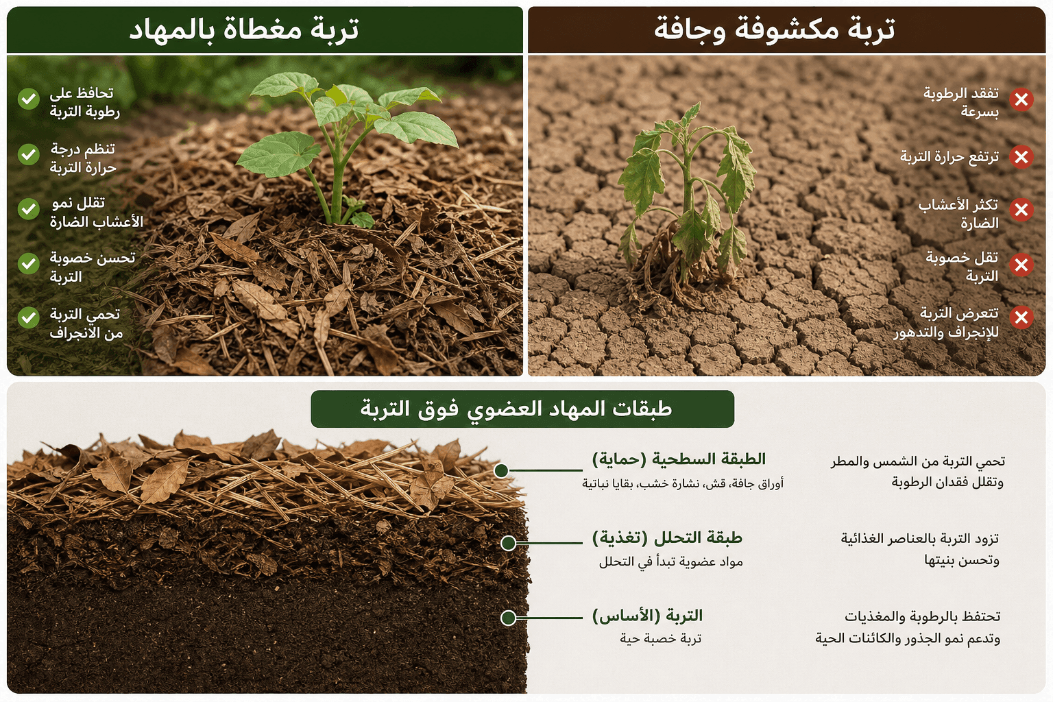 تغطية التربة: تقليل الحشائش وحفظ رطوبة التربة 4 1779020661773 019e35e4 2ae4 7a33 bbc1 3aa131287b82 1
