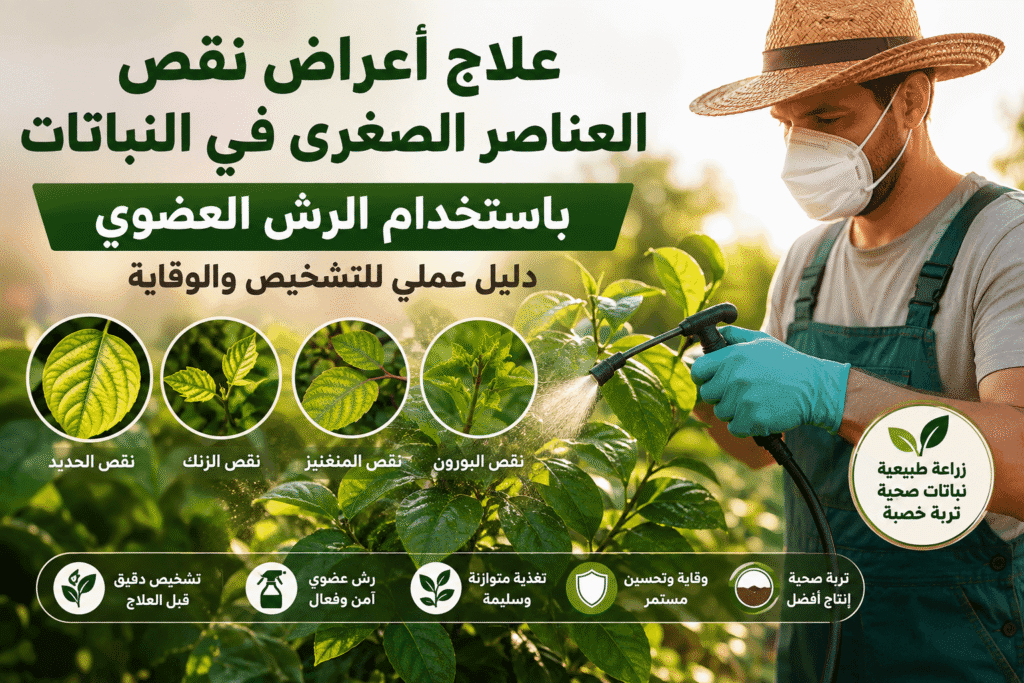 أعراض نقص العناصر الصغرى وعلاجها بالرش العضوي 1 أعراض نقص العناصر الصغرى وعلاجها بالرش العضوي