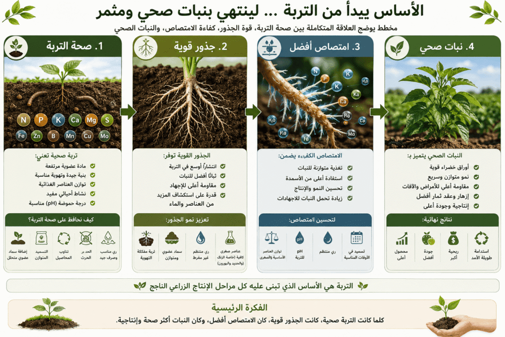 أعراض نقص العناصر الصغرى وعلاجها بالرش العضوي 10 صحة التربة هي الأساس لنمو نباتي قوي